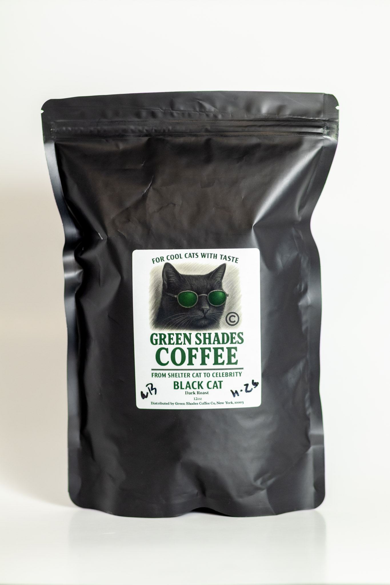 Black Cat dark roast coffee