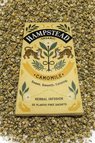 Camomile tea product shot